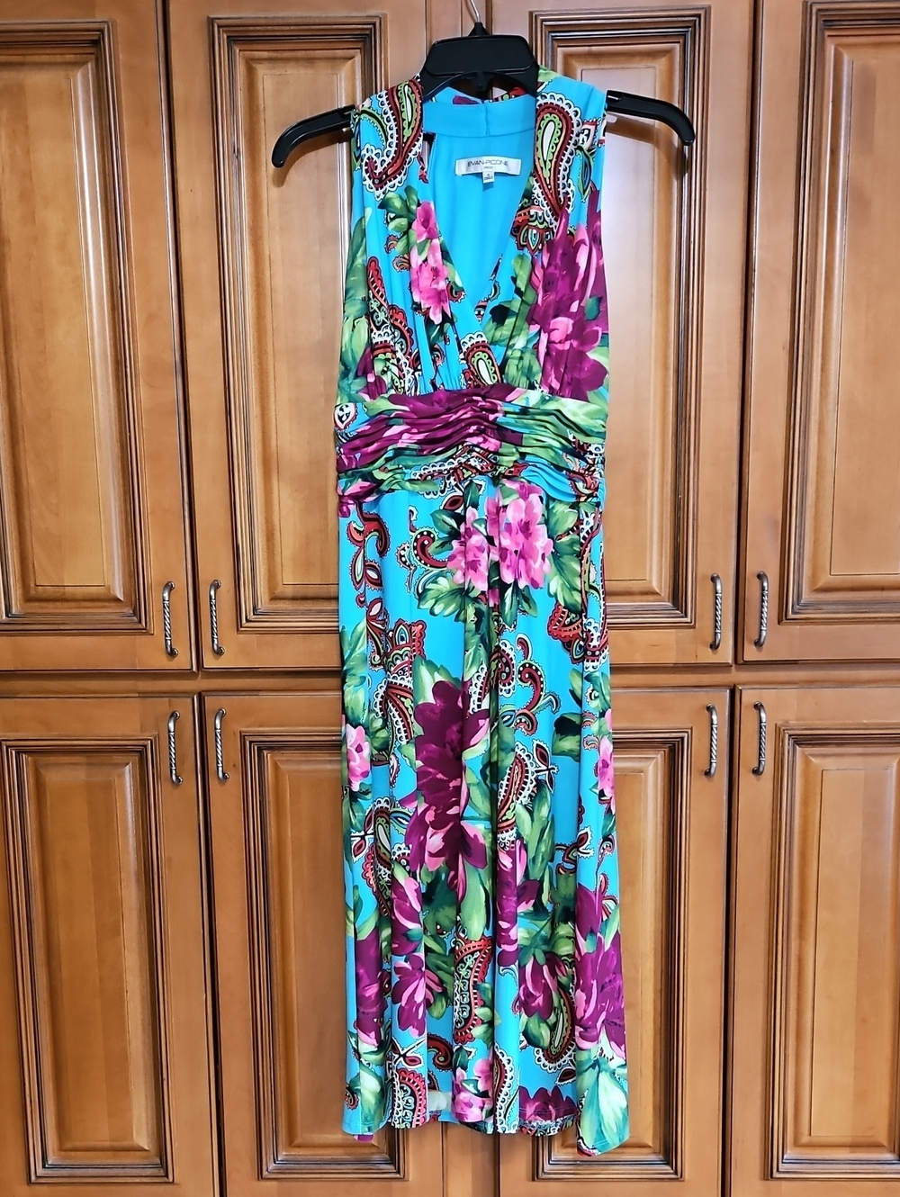Evan Picone Tropical Stretchy Dress Size 4